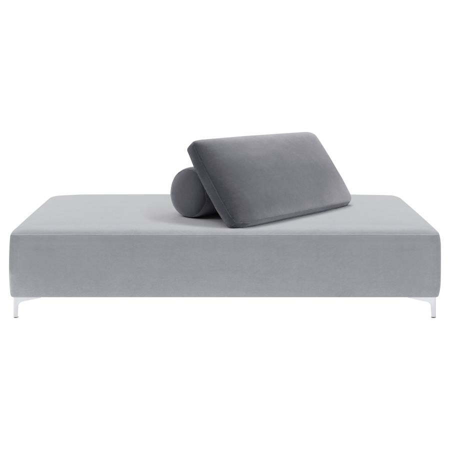 Giovanni Upholstered Accent Chaise With Removable Pillow Grey - (509060)