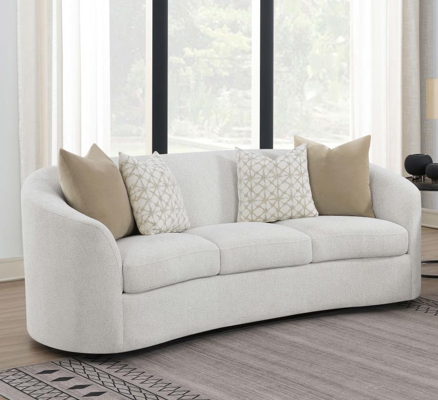 Rainn Upholstered Tight Back Sofa Latte - (509171)