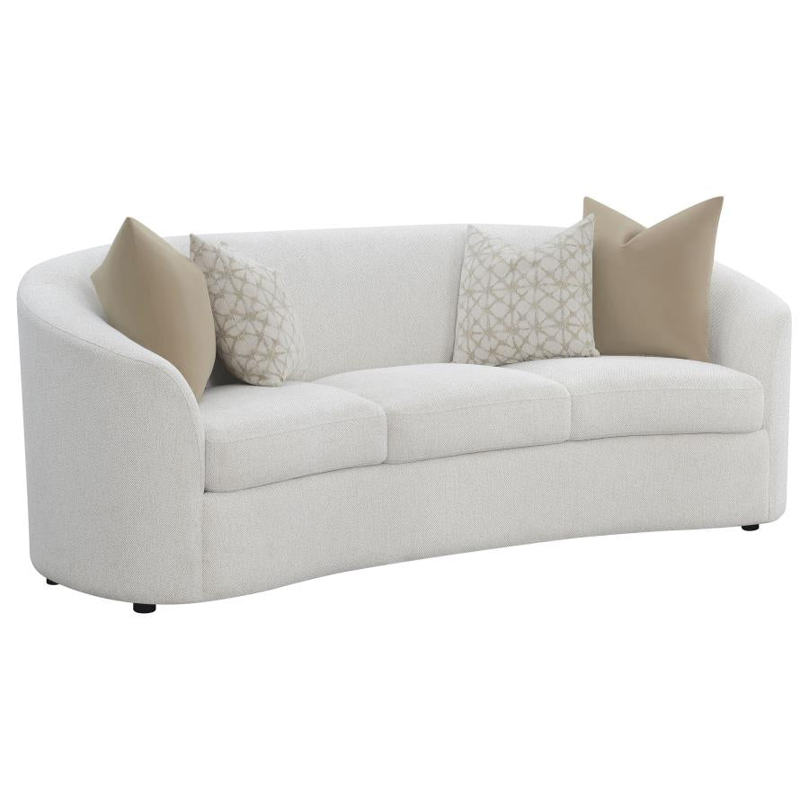 Rainn Upholstered Tight Back Sofa Latte - (509171)