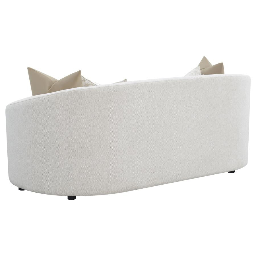 Rainn Upholstered Tight Back Sofa Latte - (509171)