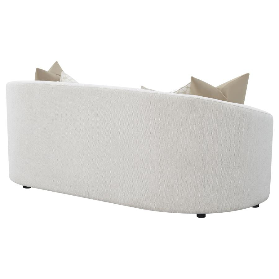 Rainn Upholstered Tight Back Sofa Latte - (509171)