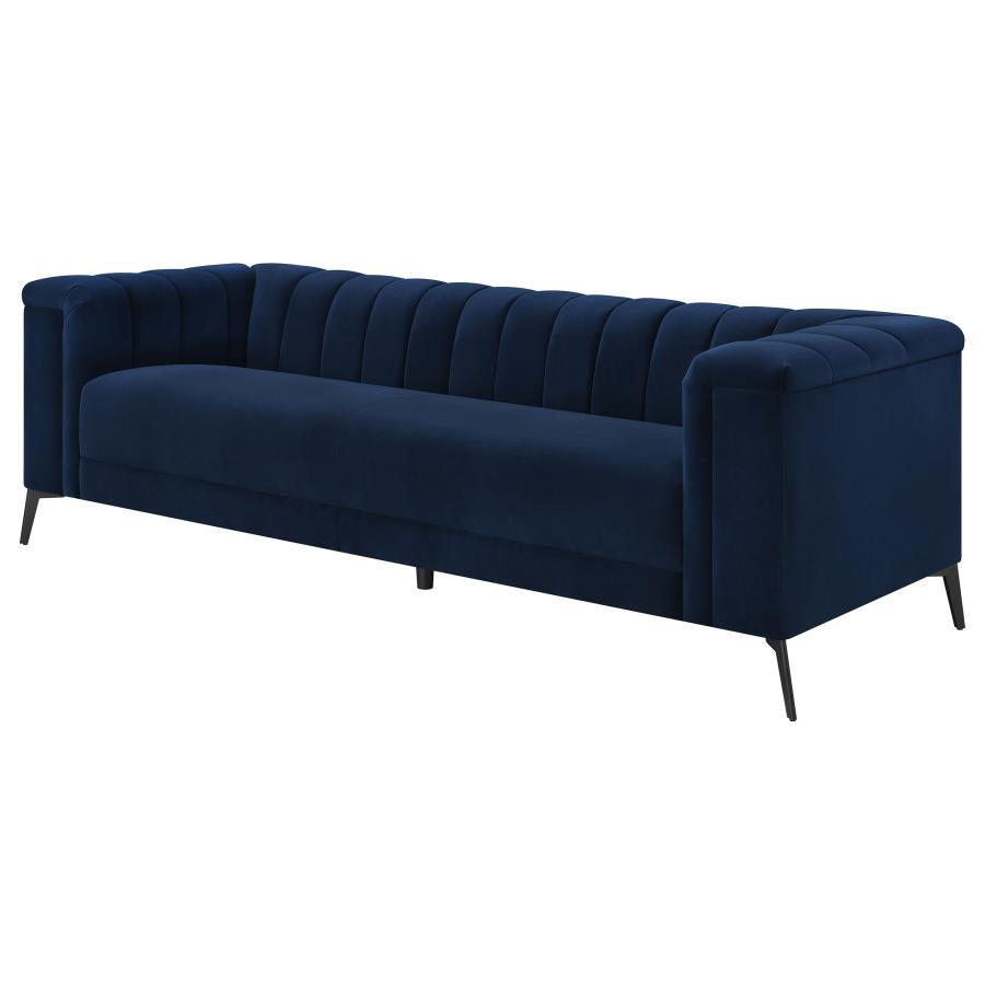 Chalet Tuxedo Arm Sofa Blue - (509211)