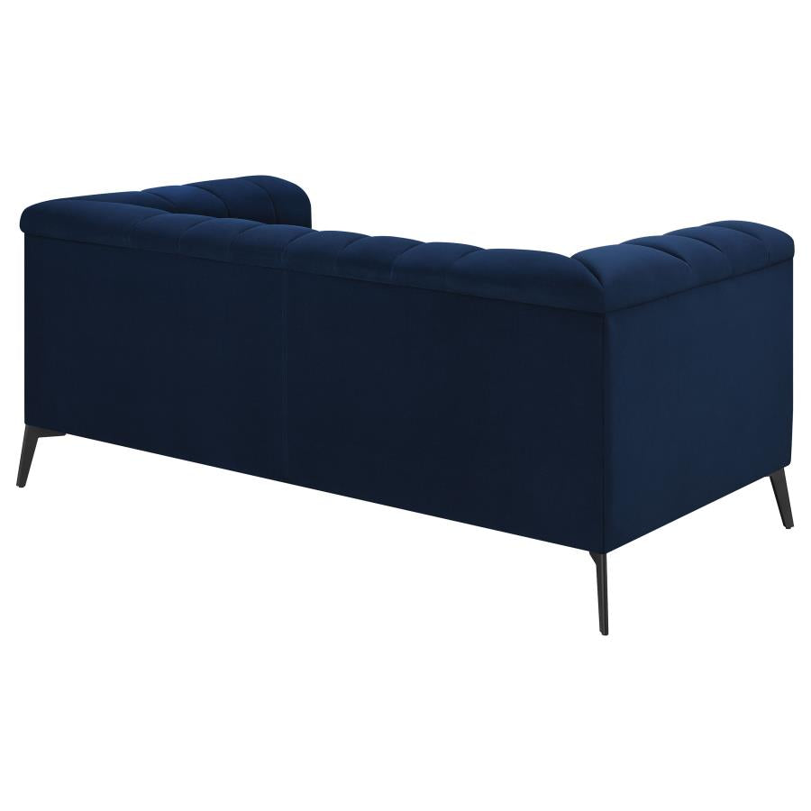 Chalet Tuxedo Arm Loveseat Blue - (509212)