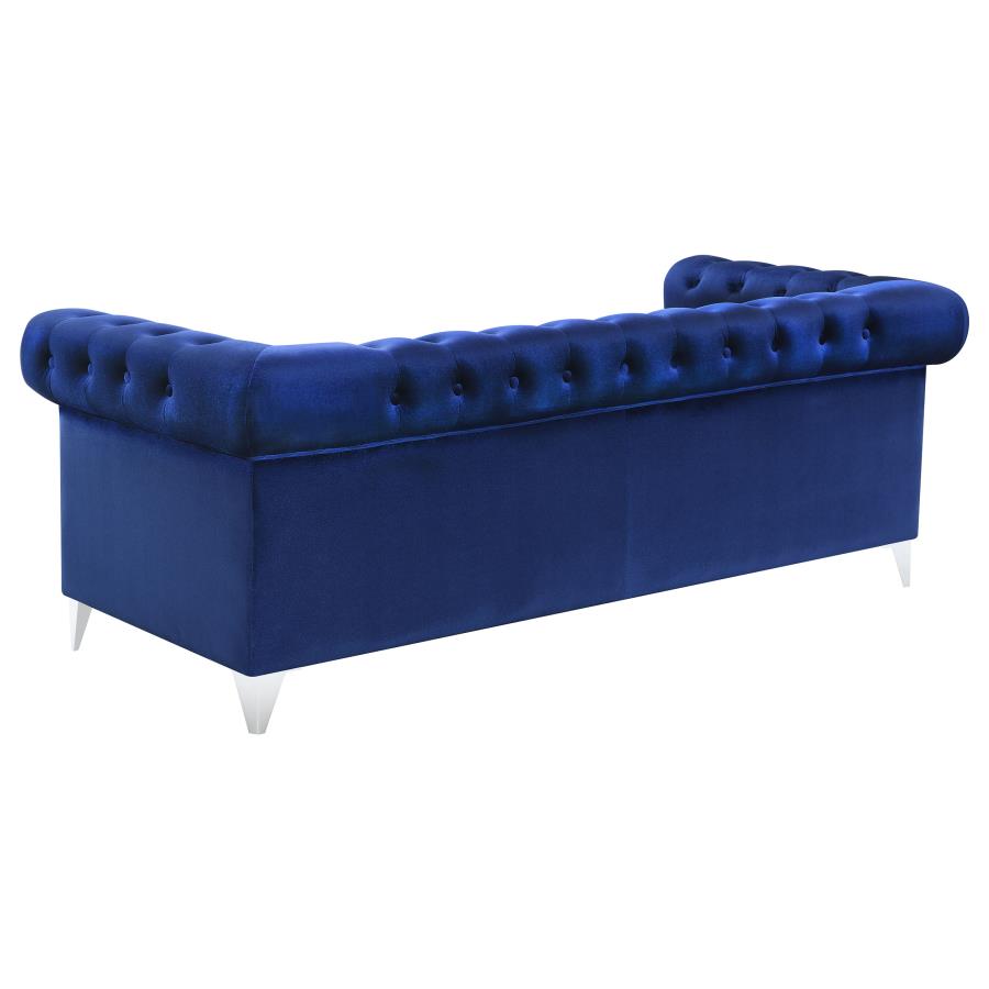 Bleker Tufted Tuxedo Arm Sofa Blue - (509481)