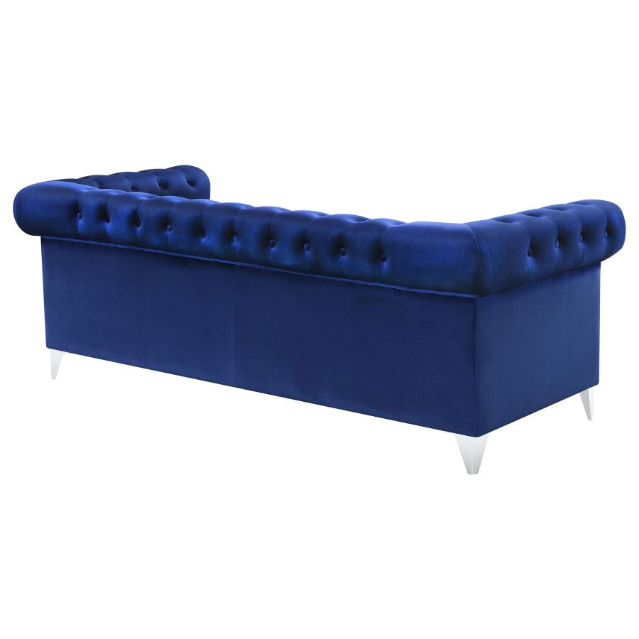 Bleker Tufted Tuxedo Arm Sofa Blue - (509481)