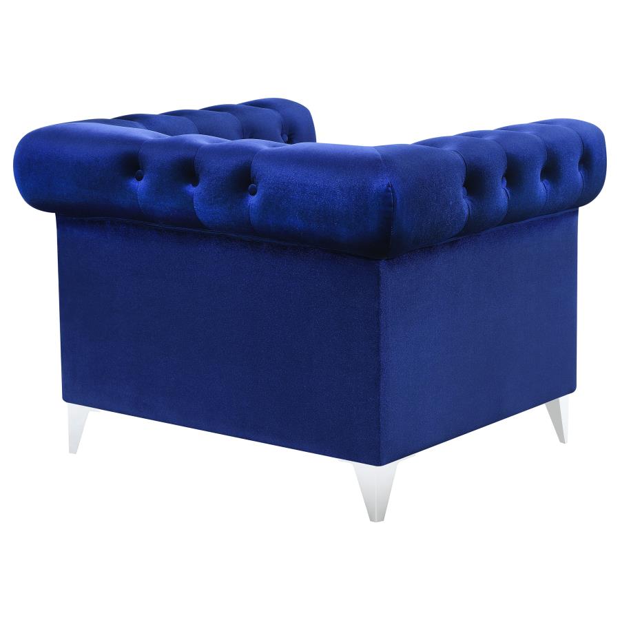 Bleker Tufted Tuxedo Arm Chair Blue - (509483)