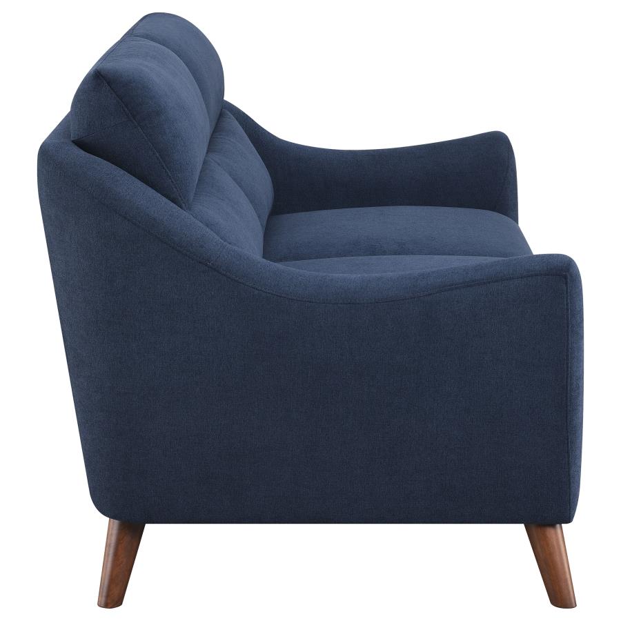 Gano Sloped Arm Upholstered Loveseat Navy Blue - (509515)