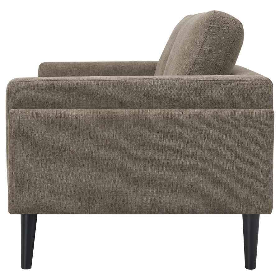 Rilynn Upholstered Track Arms Loveseat Brown - (509522)