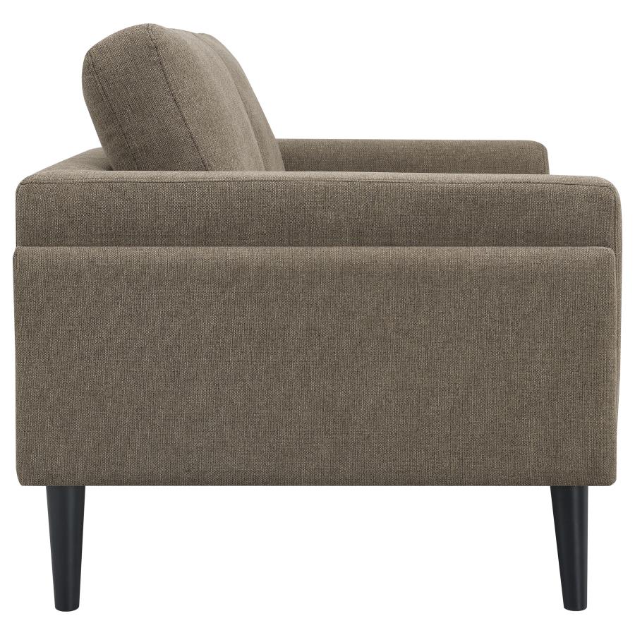 Rilynn Upholstered Track Arms Loveseat Brown - (509522)