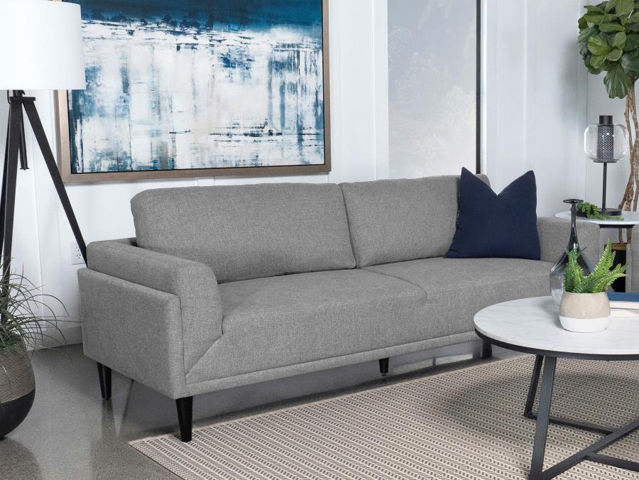 Rilynn Upholstered Track Arms Sofa Grey - (509524)