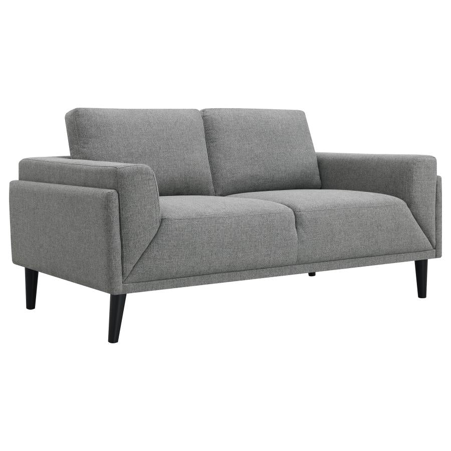 Rilynn Upholstered Track Arms Loveseat Grey - (509525)