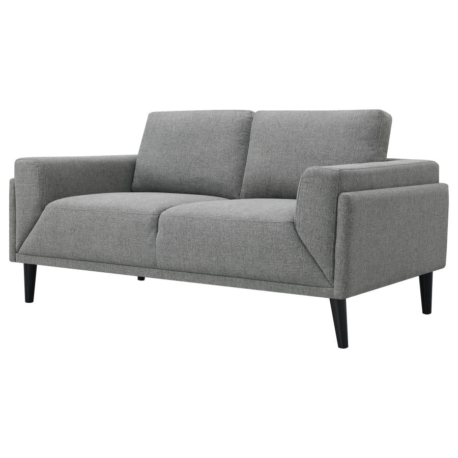 Rilynn Upholstered Track Arms Loveseat Grey - (509525)