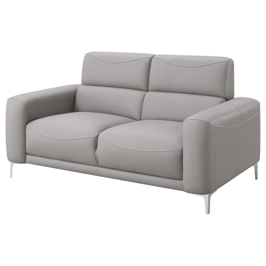 Glenmark Track Arm Upholstered Loveseat Taupe - (509732)