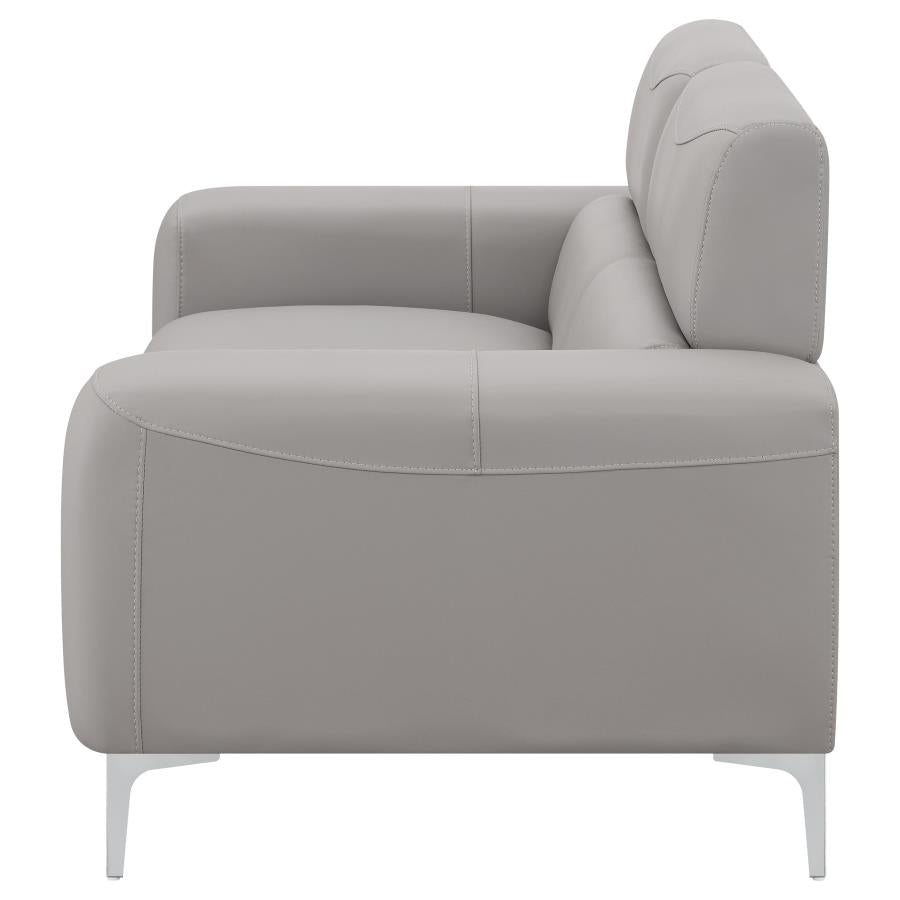 Glenmark Track Arm Upholstered Loveseat Taupe - (509732)