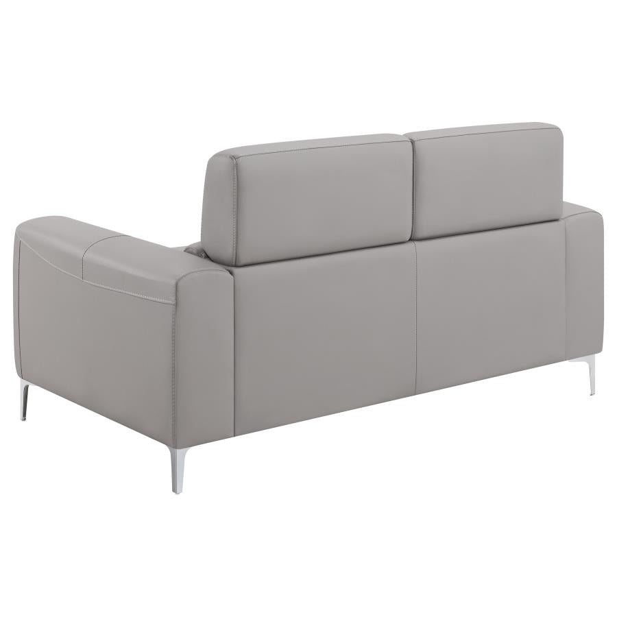 Glenmark Track Arm Upholstered Loveseat Taupe - (509732)