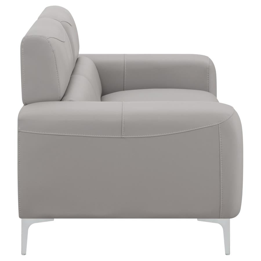 Glenmark Track Arm Upholstered Loveseat Taupe - (509732)