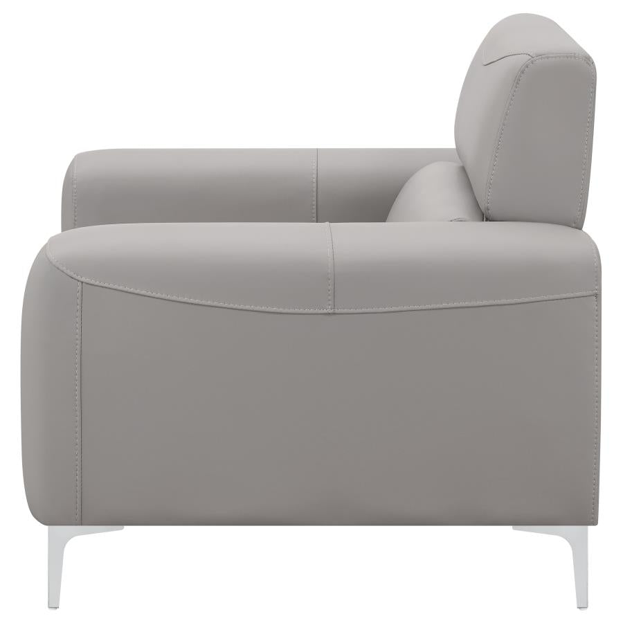 Glenmark Track Arm Upholstered Chair Taupe - (509733)