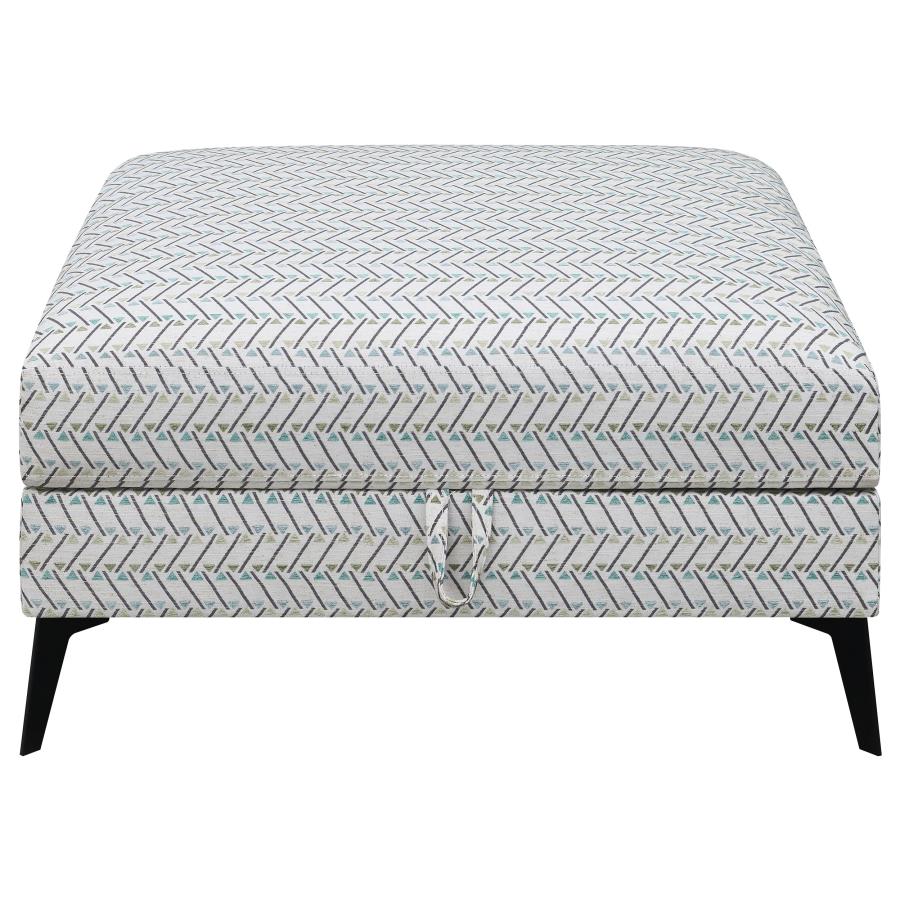 Clint Upholstered Ottoman With Tapered Legs Multi-color - (509807)