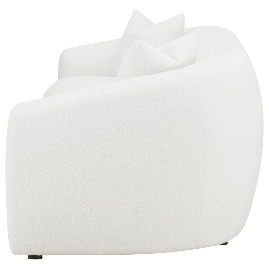 Isabella Upholstered Tight Back Sofa White - (509871)