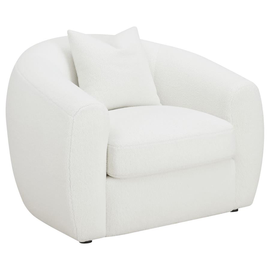 Isabella Upholstered Tight Back Chair White - (509873)