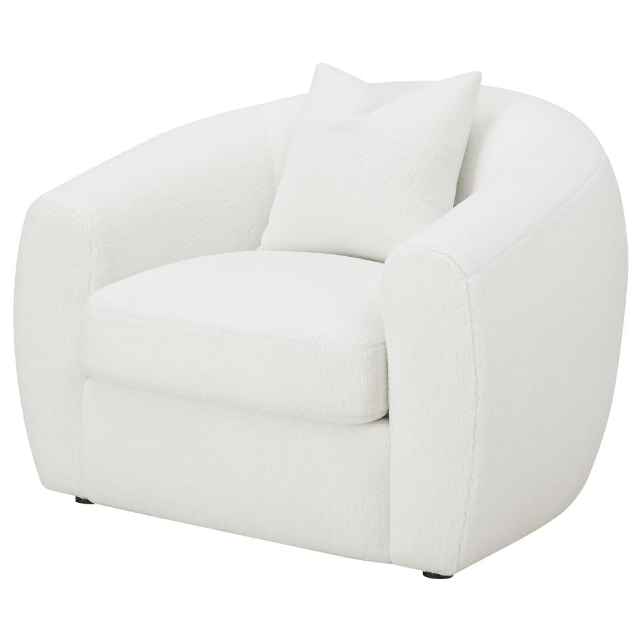 Isabella Upholstered Tight Back Chair White - (509873)
