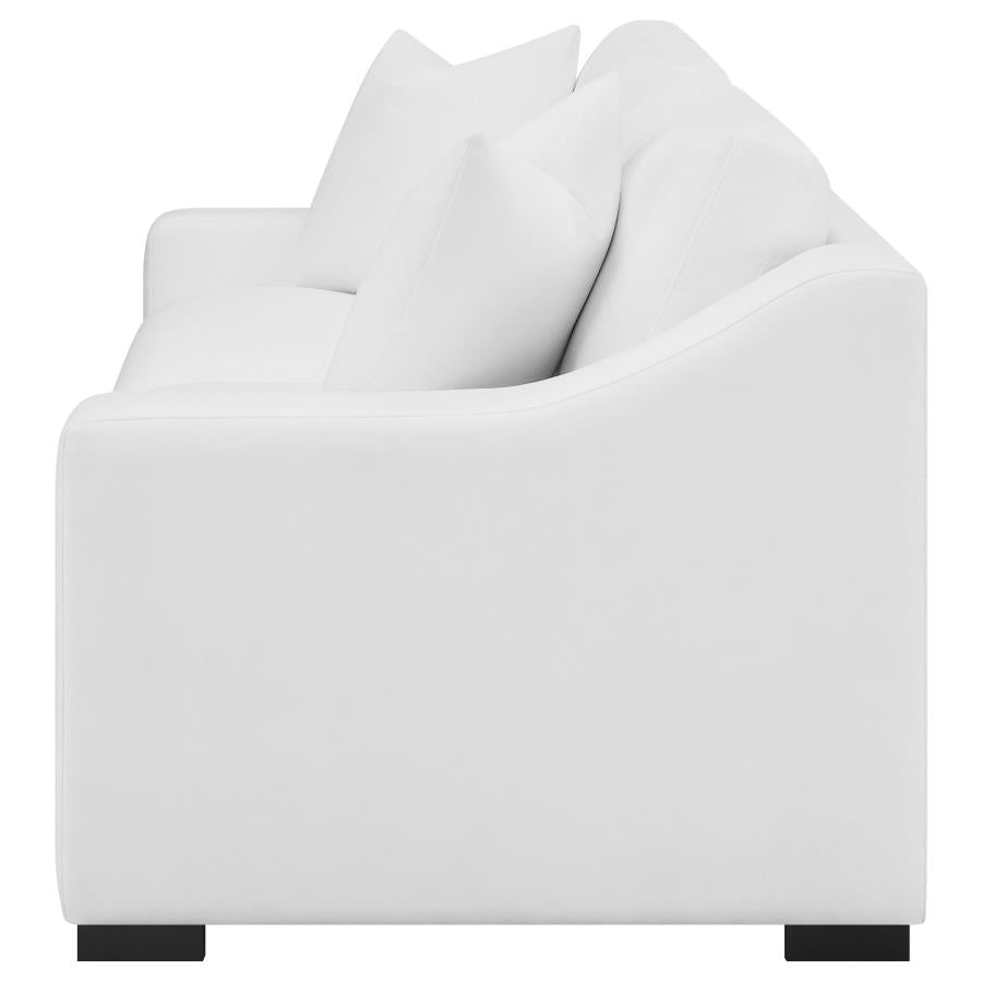 Ashlyn Upholstered Sloped Arms Sofa White - (509891)