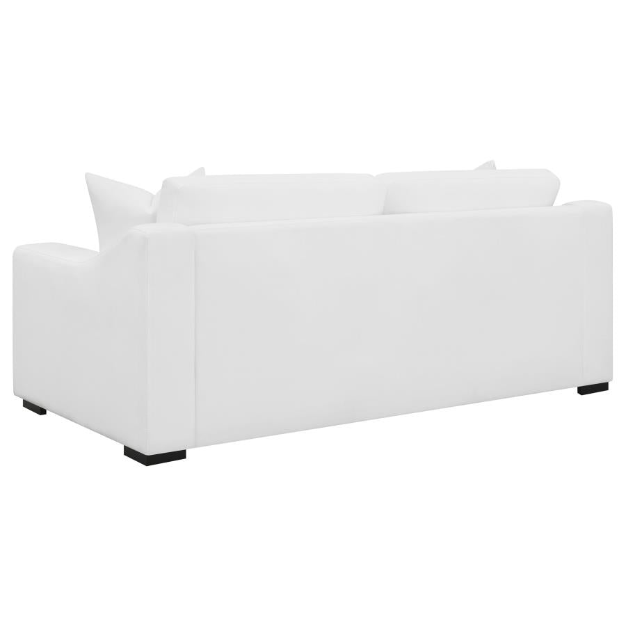 Ashlyn Upholstered Sloped Arms Sofa White - (509891)