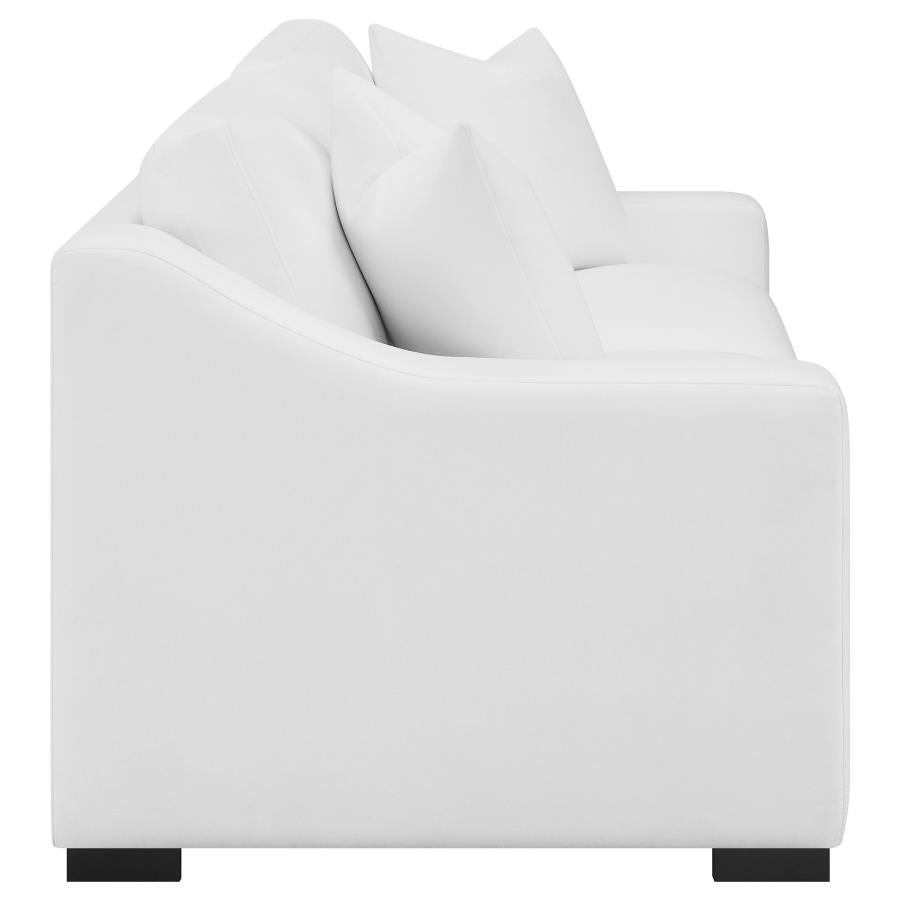 Ashlyn Upholstered Sloped Arms Sofa White - (509891)