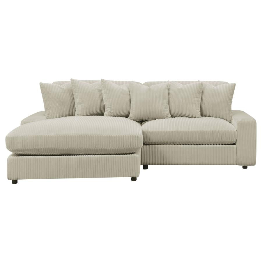 Blaine Upholstered Reversible Sectional Sofa Sand - (509899)