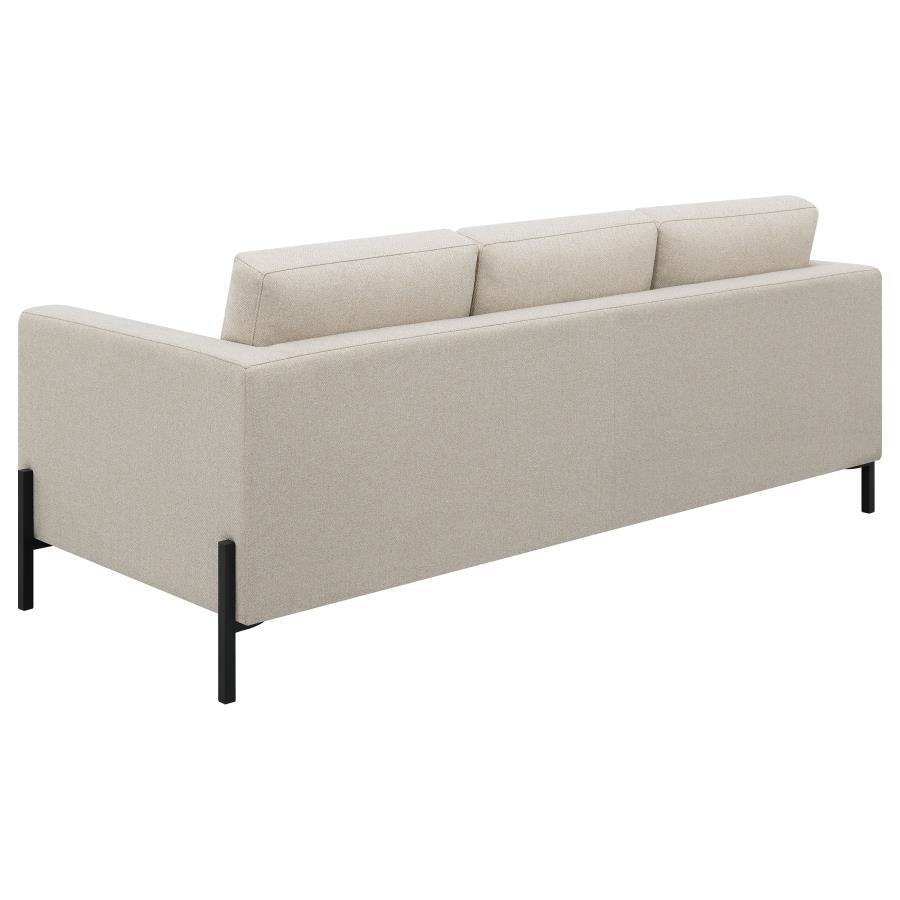 Tilly Upholstered Track Arms Sofa Oatmeal - (509901)