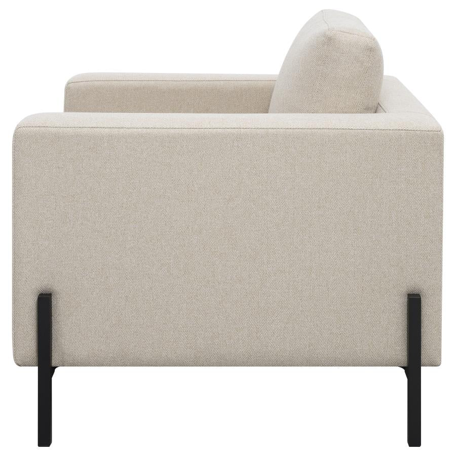 Tilly Upholstered Track Arms Chair Oatmeal - (509903)