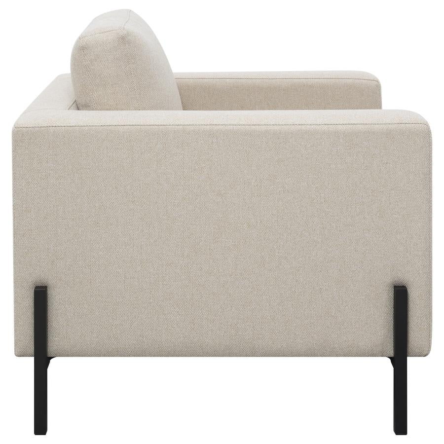 Tilly Upholstered Track Arms Chair Oatmeal - (509903)