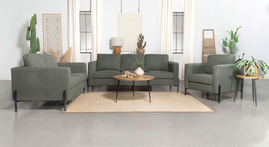 Tilly Upholstered Track Arms Sofa Sage - (509904)