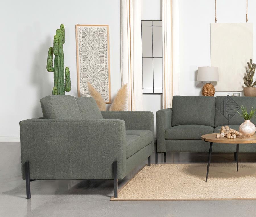 Tilly Upholstered Track Arms Loveseat Sage - (509905)