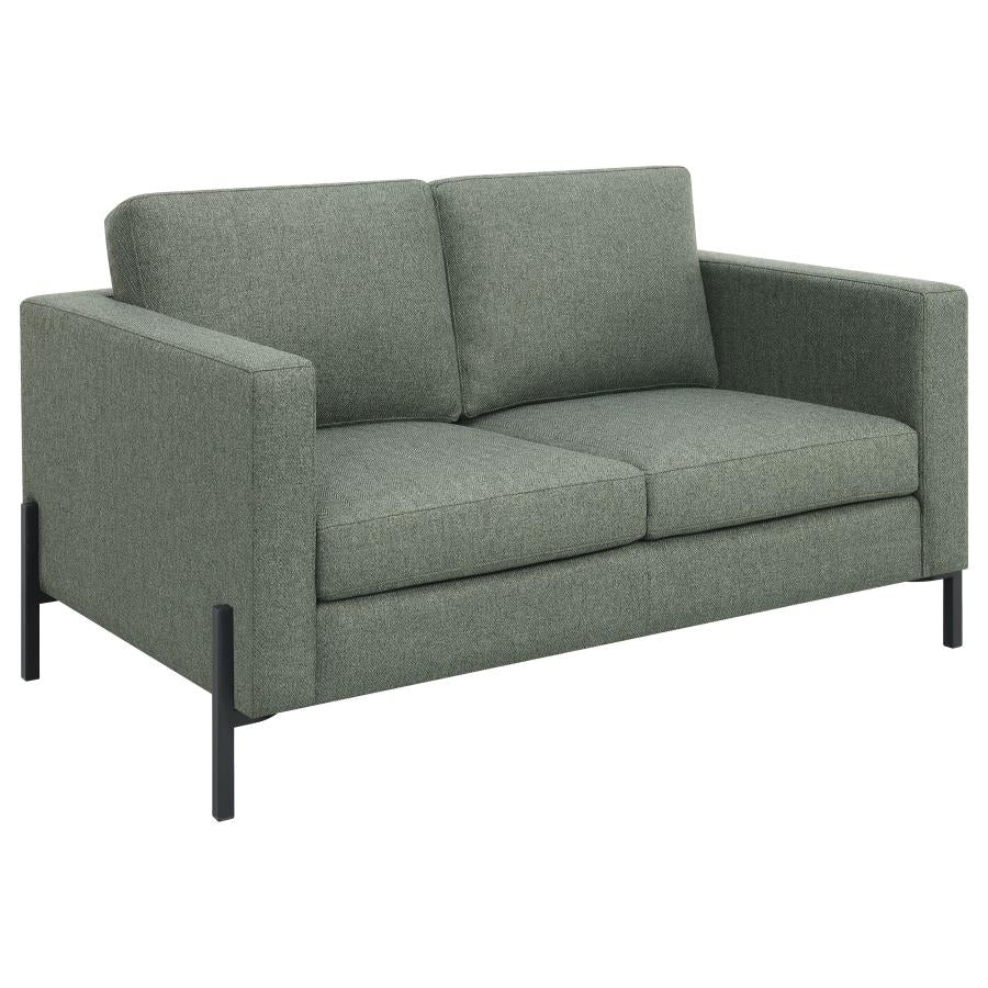 Tilly Upholstered Track Arms Loveseat Sage - (509905)