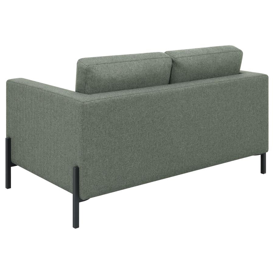 Tilly Upholstered Track Arms Loveseat Sage - (509905)