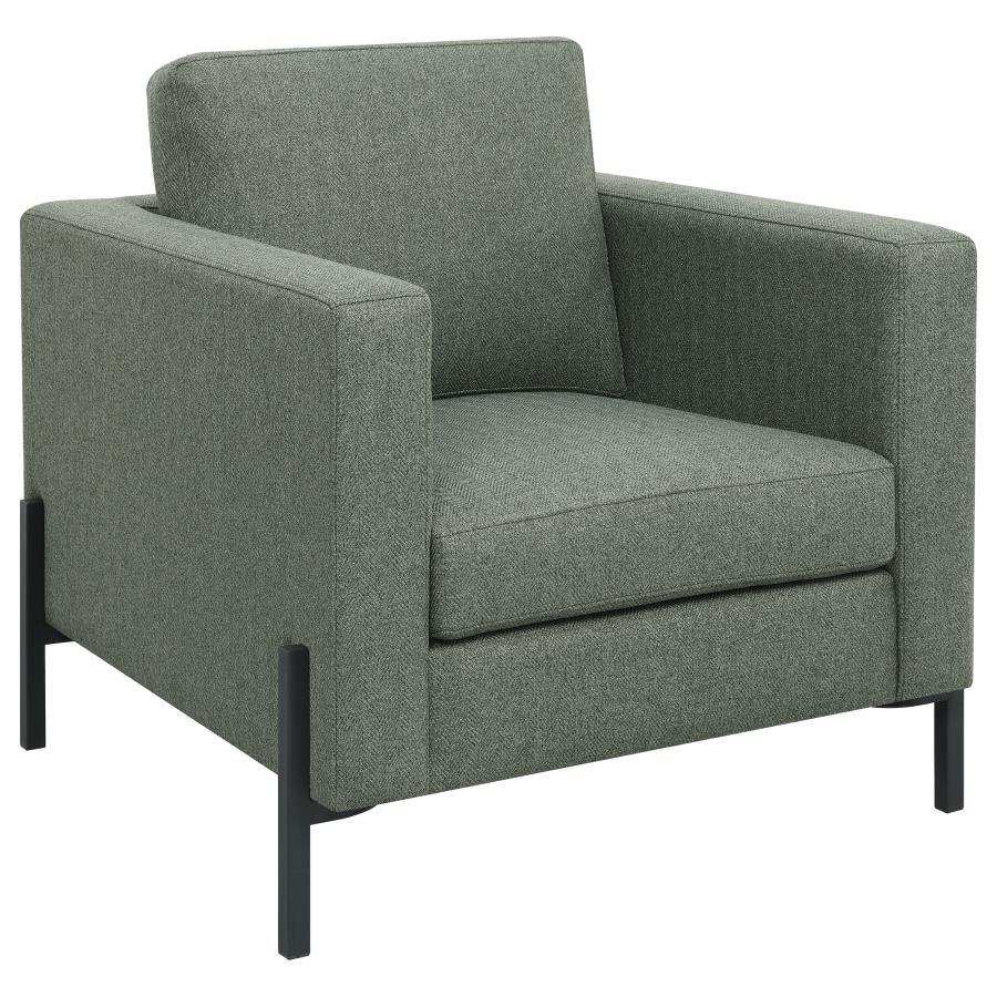 Tilly Upholstered Track Arms Chair Sage - (509906)