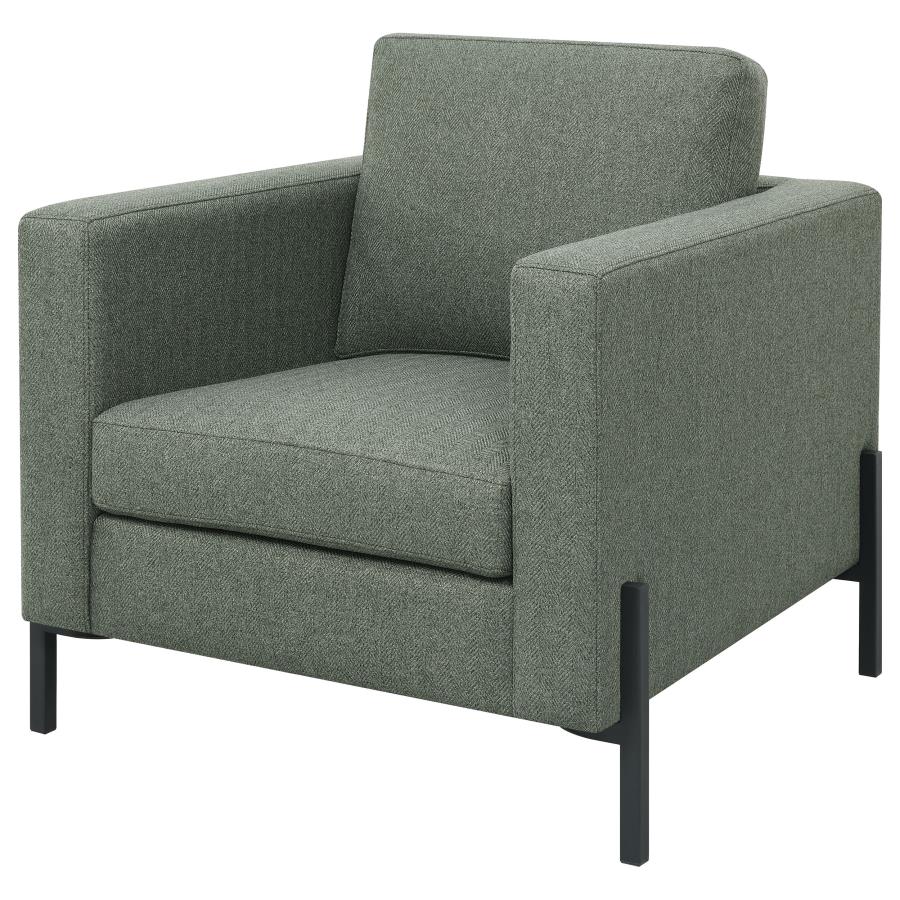 Tilly Upholstered Track Arms Chair Sage - (509906)