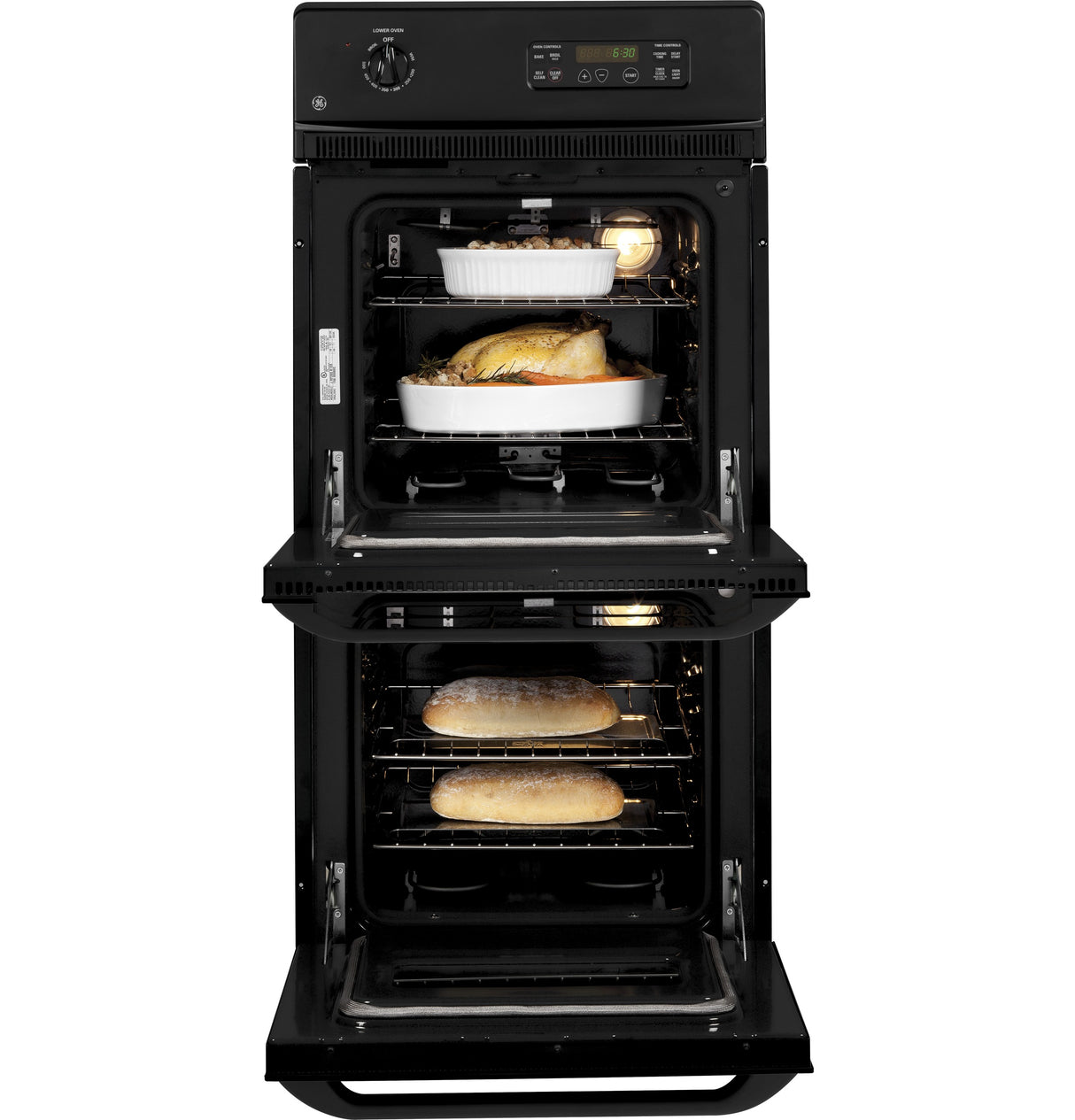 GE(R) 24" Double Wall Oven - (JRP28SKSS)