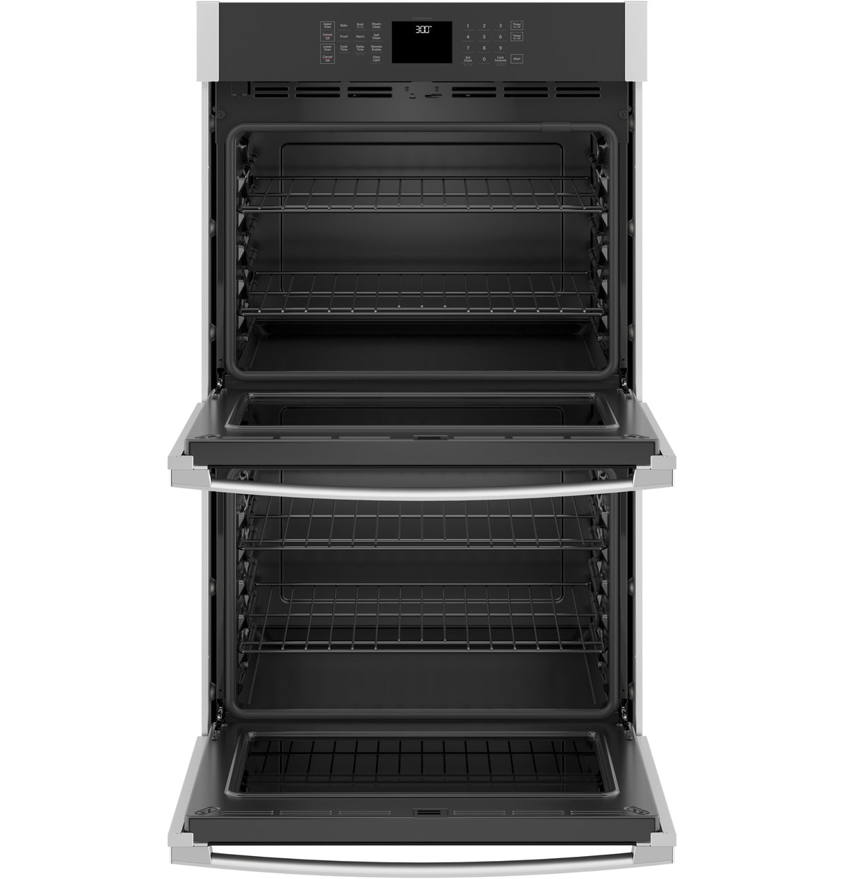 GE(R) 30" Smart Built-In Self-Clean Double Wall Oven with Never-Scrub Racks - (JTD3000SNSS)