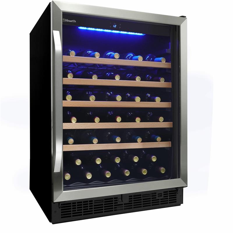 Silhouette 52 Bottle Built-in Wine Cooler In Stainless Steel - (SWC057D1BSS)