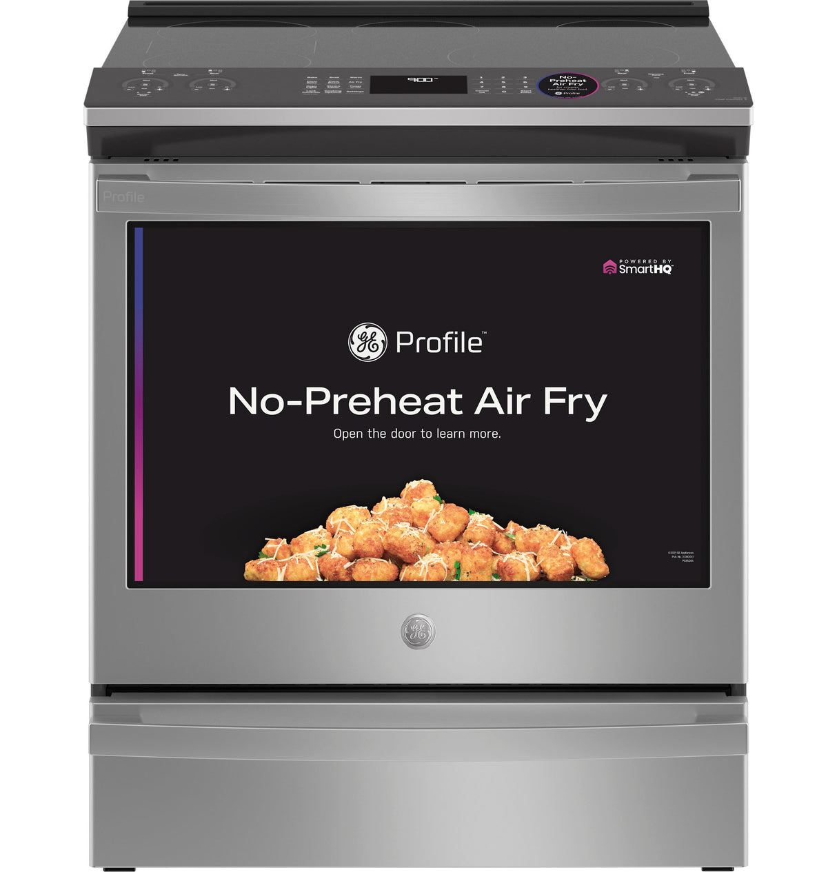 GE Profile(TM) 30" Smart Slide-In Electric Convection Fingerprint Resistant Range with No Preheat Air Fry - (PSS93YPFS)