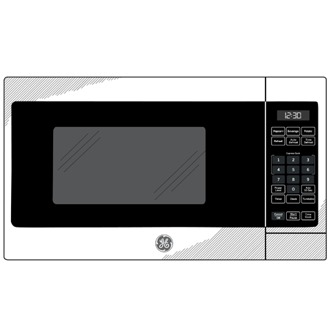 GE(R) 0.7 Cu. Ft. Capacity Countertop Microwave Oven - (JES1072DMWW)