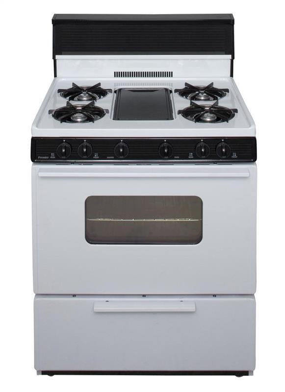 30 in. Freestanding Battery-Generated Spark Ignition Gas Range in White - (BFK5S9WP)