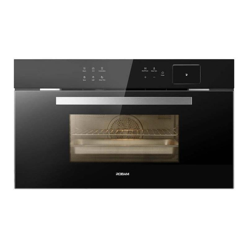 ROBAM 30-in Air Fry Convection European Element Single Electric Wall Oven (Black Glass) - (ROBAMCQ762)