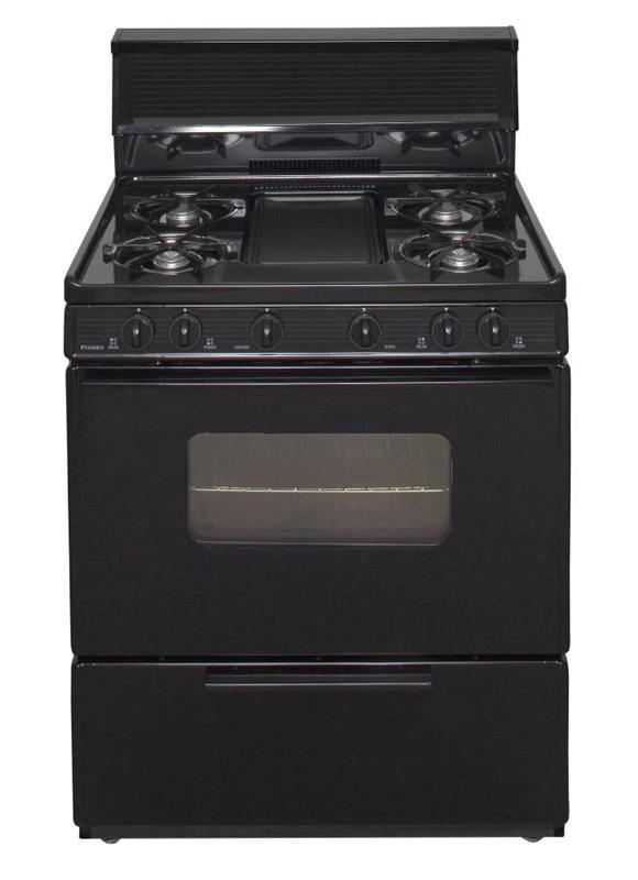 30 in. Freestanding Battery-Generated Spark Ignition Gas Range in Black - (BFK5S9BP)