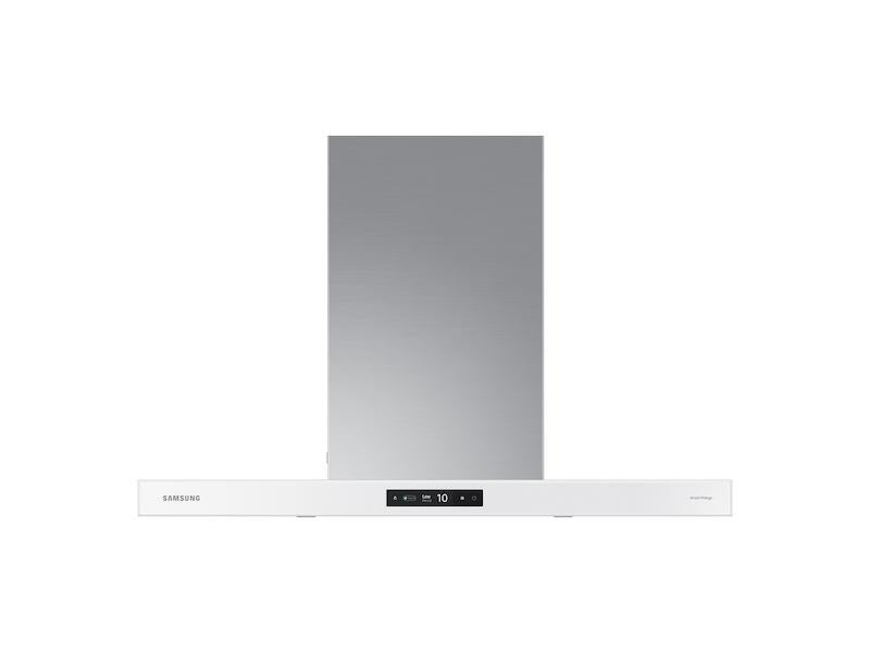 36" Bespoke Smart Wall Mount Hood with LCD Display in Clean White - (NK36CB700W12AA)