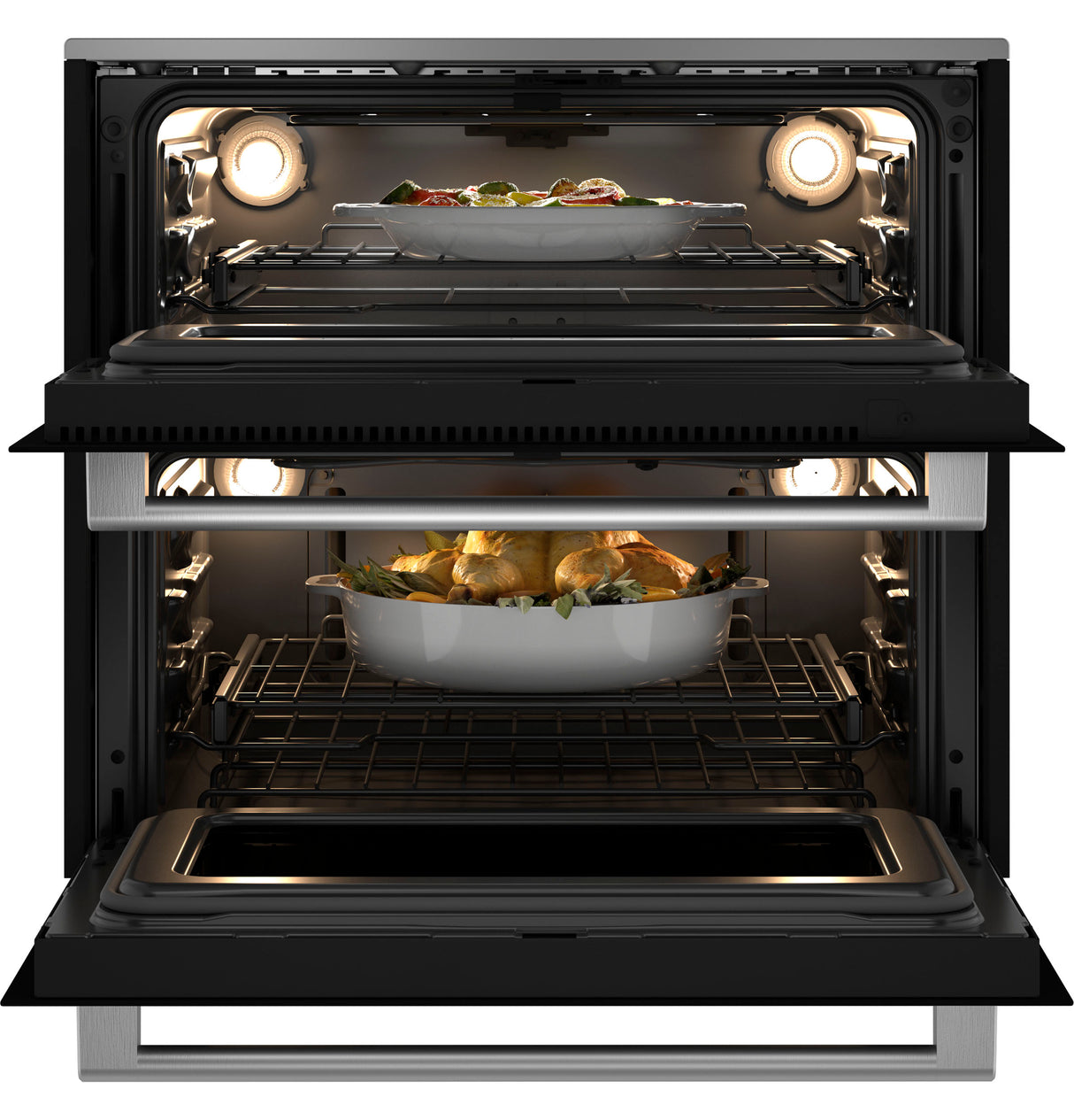 Caf(eback)(TM) 30" Duo Smart Single Wall Oven in Platinum Glass - (CTS92DM2NS5)
