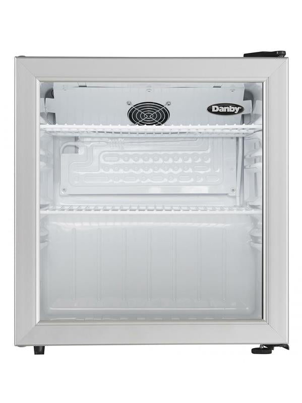 Danby 1.6 cu. ft. Compact Glass Door Fridge in Platinum - (DAG016A1BDB)