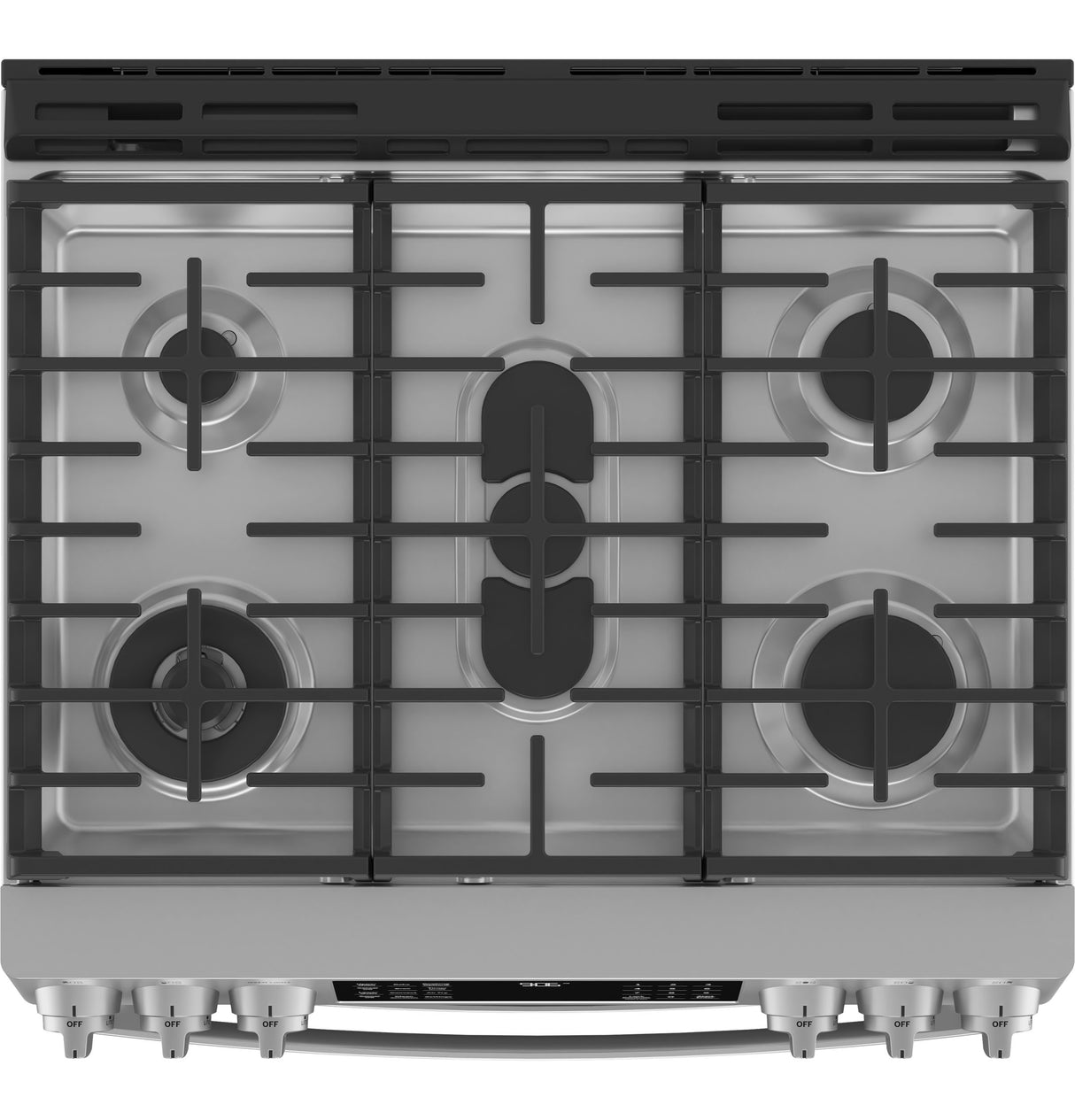 GE Profile(TM) 30" Smart Slide-In Front-Control Gas Double Oven Convection Fingerprint Resistant Range - (PGS960YPFS)